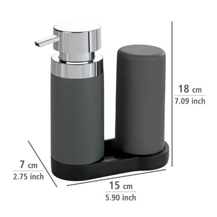 WENKO 54735100 - Postaja za čiščenje EASY SQUEEZ-E 15x18 cm siva/siva