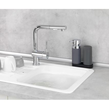 WENKO 54735100 - Postaja za čiščenje EASY SQUEEZ-E 15x18 cm siva/siva