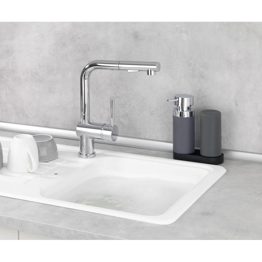 WENKO 54735100 - Postaja za čiščenje EASY SQUEEZ-E 15x18 cm siva/siva