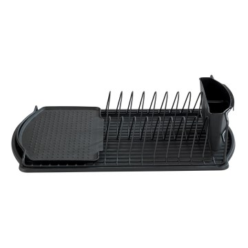 WENKO 54767100 - Odcejalnik BASIC 47,5 x 26,5 cm črn