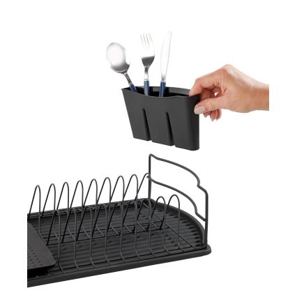 WENKO 54767100 - Odcejalnik BASIC 47,5 x 26,5 cm črn