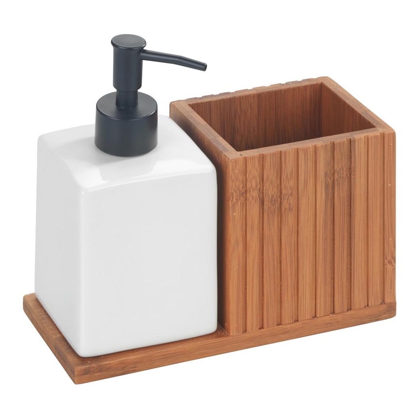 WENKO 54944100 - Dozator tekočega mila MERA 18,5x17 cm rjav