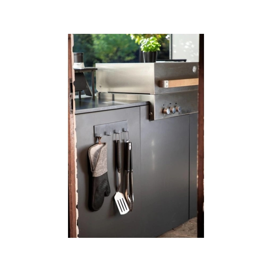 WENKO 55014100-Kavelj BLACK OUTDOOR KITCHEN 30x6,5 cm črn