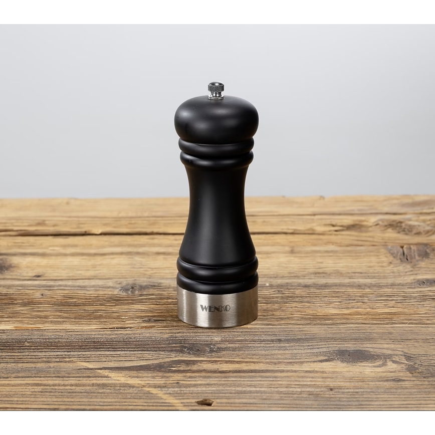 WENKO 55082100-Mlinček za sol BLACK OUTDOOR KITCHEN 5x17,5 cm srebrna/črna/bela