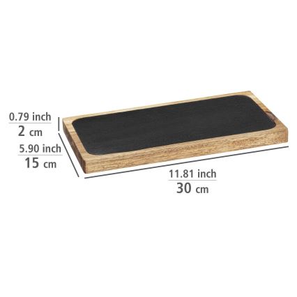 WENKO 55103100 - Deska za rezanje BLACK OUTDOOR KITCHEN 30x15 cm rjava/siva