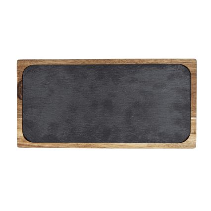 WENKO 55103100 - Deska za rezanje BLACK OUTDOOR KITCHEN 30x15 cm rjava/siva