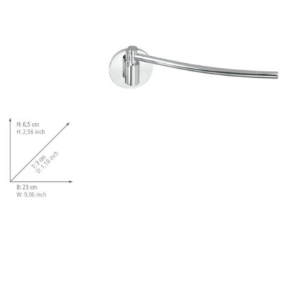 WENKO 5639100 - Nosilec za papirnate brisače TURBO-LOC KÜCHE 23x6,5 cm nerjaveče jeklo/srebrna