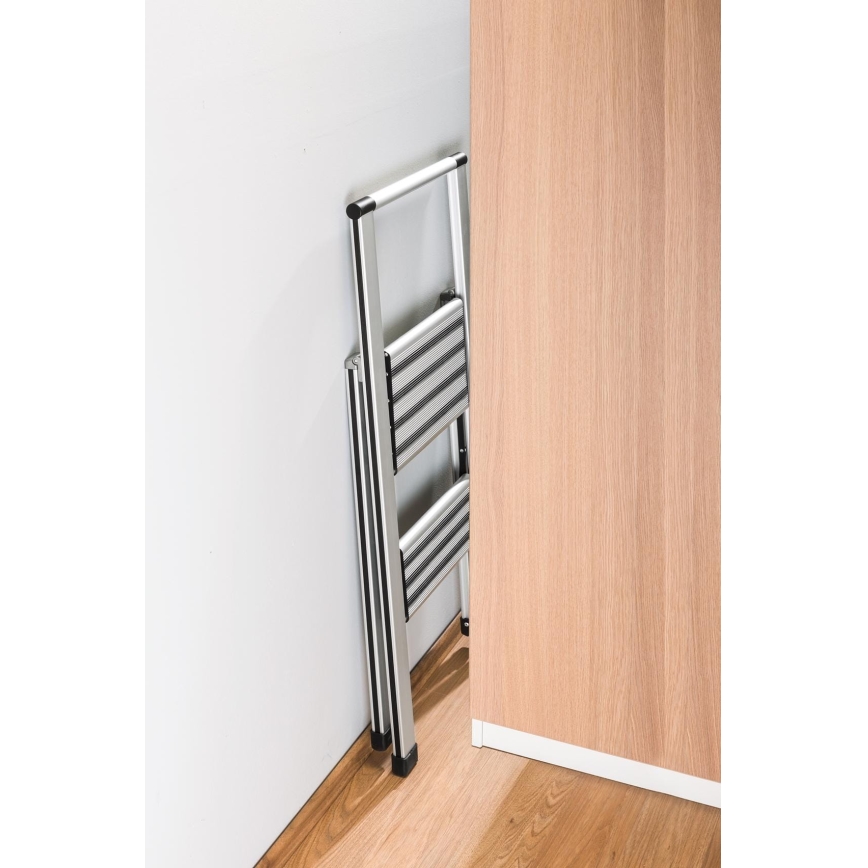 WENKO 601011100 - Stopničke ALU-DESIGN 44x101 cm srebrne/črne