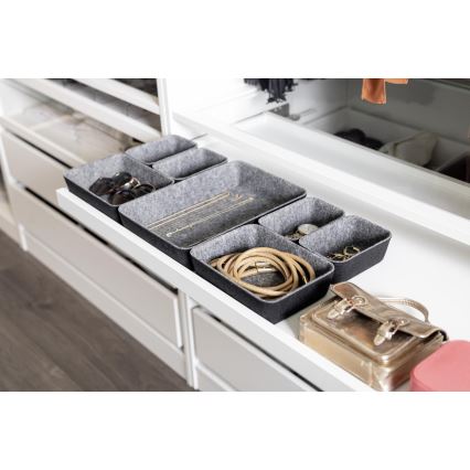 WENKO 64502100 - Predalni organizator FELT 28,5x20 cm siv