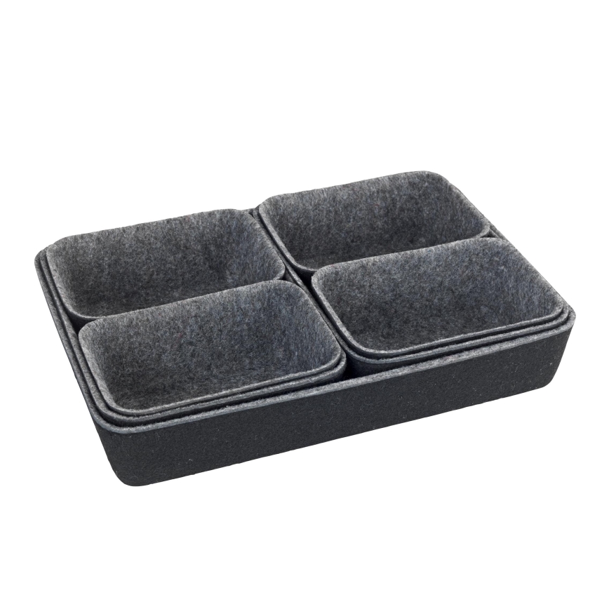 WENKO 64502100 - Predalni organizator FELT 28,5x20 cm siv