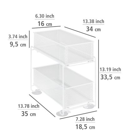 WENKO 69769800 - Nosilec GIOMA 35x33,5 cm bel