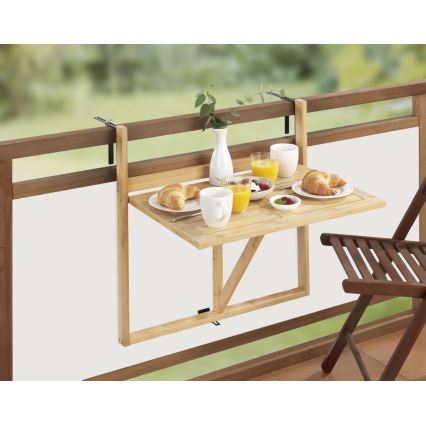 WENKO 69806800 - Miza WAIKIKI 64x65 cm bela/rjava