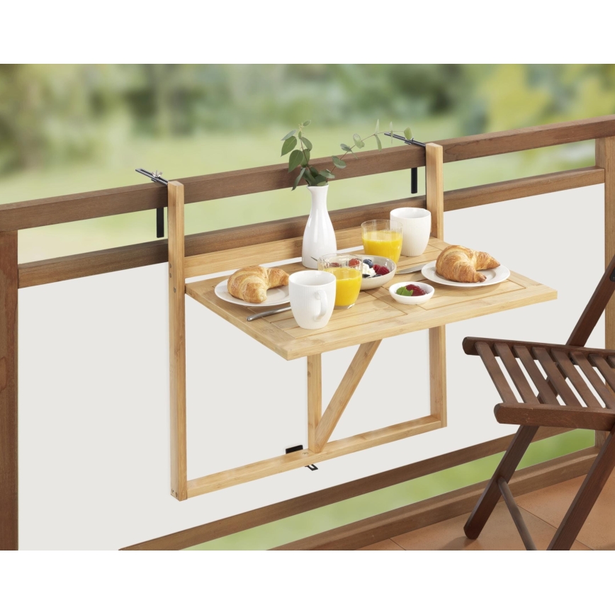 WENKO 69806800 - Miza WAIKIKI 64x65 cm bela/rjava