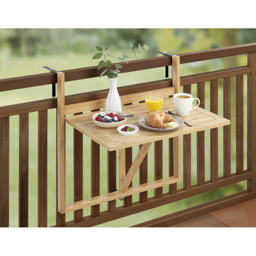WENKO 69806800 - Miza WAIKIKI 64x65 cm bela/rjava