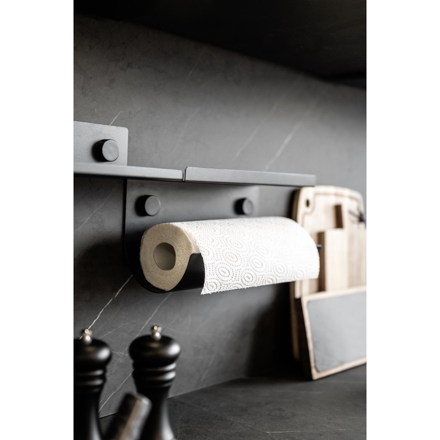 WENKO 71144800 - Držalo za rolo JET, 30x15 cm, črno