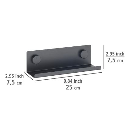 WENKO 71145800 - Stojalo JET 25x7,5 cm črno