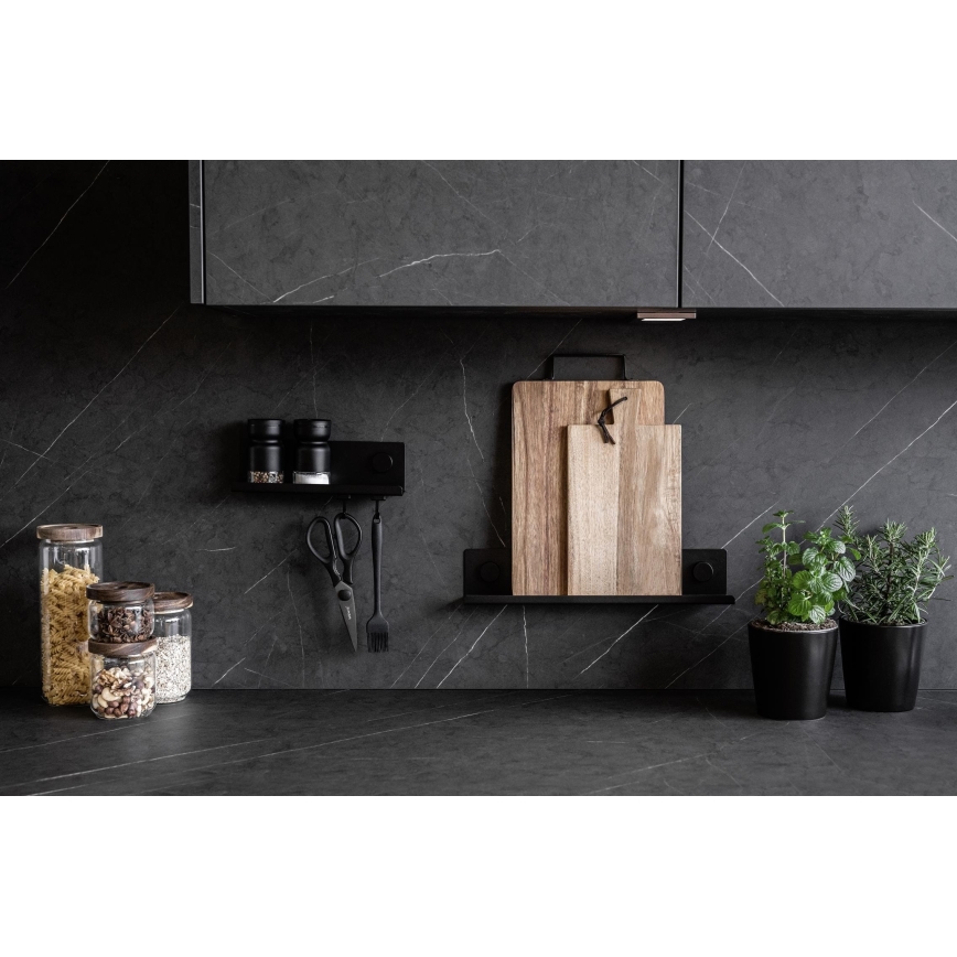 WENKO 71146800 - Posodice za začimbe JET 40x7,5 cm črne