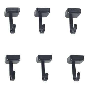 WENKO 71149800 - Kavljčki JET 2,2x3,9 cm črni/srebrni