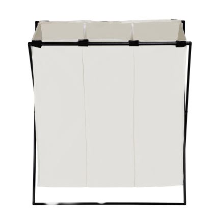WENKO 71298800 - Koš za perilo TRIO 69x76 cm v kremni in črni barvi