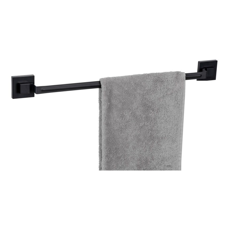 WENKO 71445800 - Držalo za brisače VACUUM-LOC QUADRO ED 60,5x6 cm črna