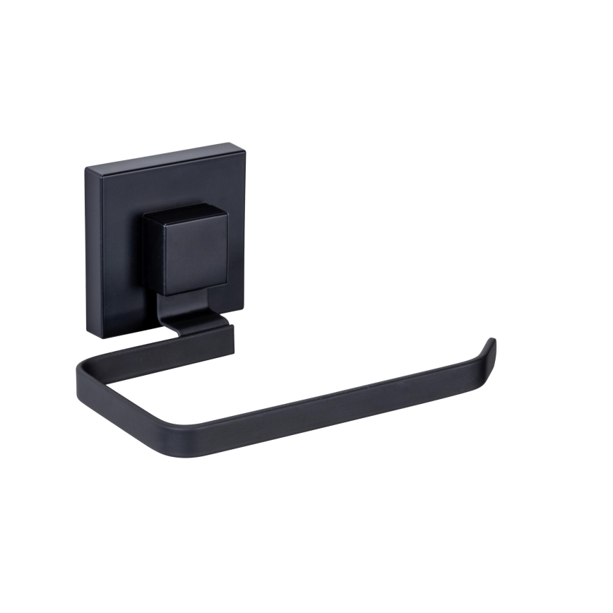 WENKO 71447800 - Držalo za toaletni papir VACUUM-LOC QUADRO ED 14x11 cm črno