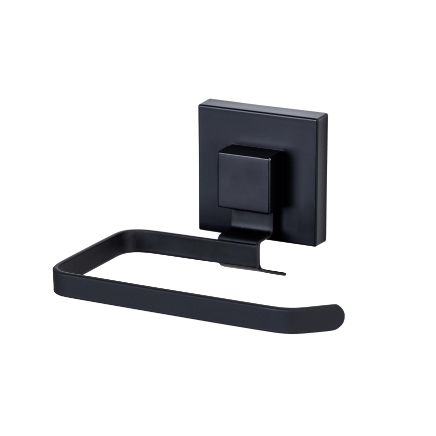 WENKO 71447800 - Držalo za toaletni papir VACUUM-LOC QUADRO ED 14x11 cm črno