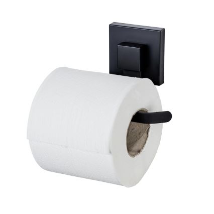 WENKO 71447800 - Držalo za toaletni papir VACUUM-LOC QUADRO ED 14x11 cm črno