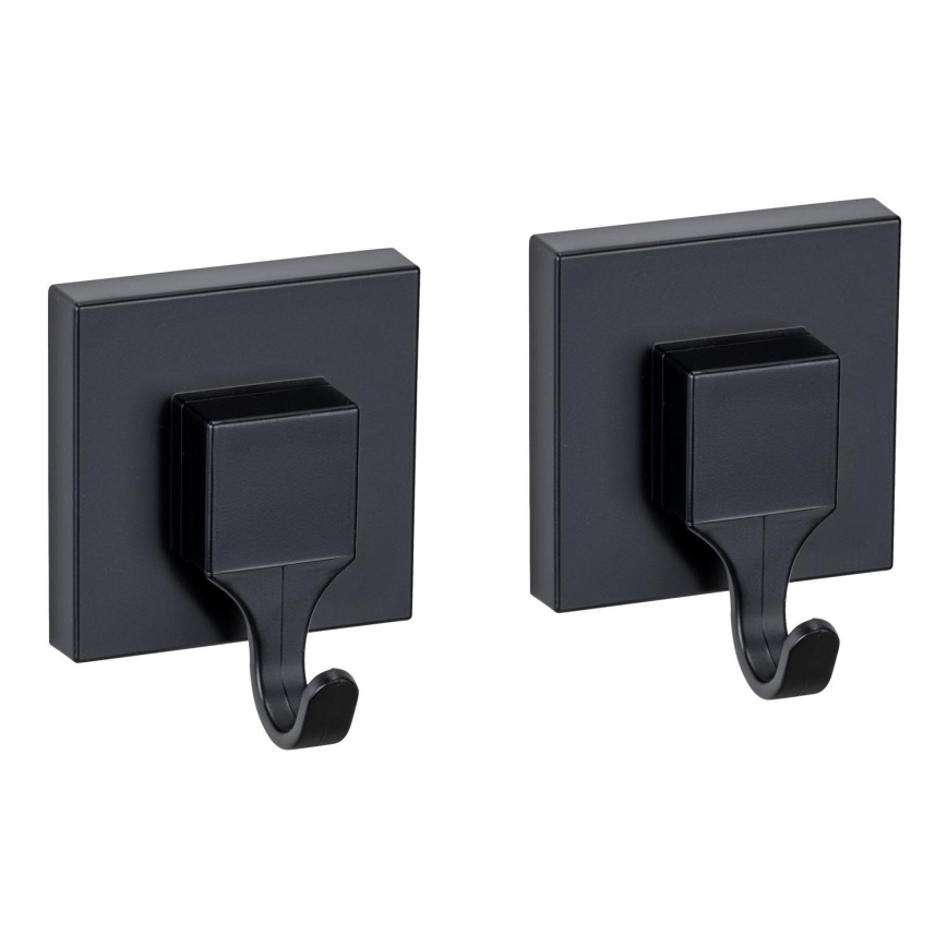 WENKO 71448800 - Kavelj VACUUM-LOC QUADRO ED 6x7 cm črna