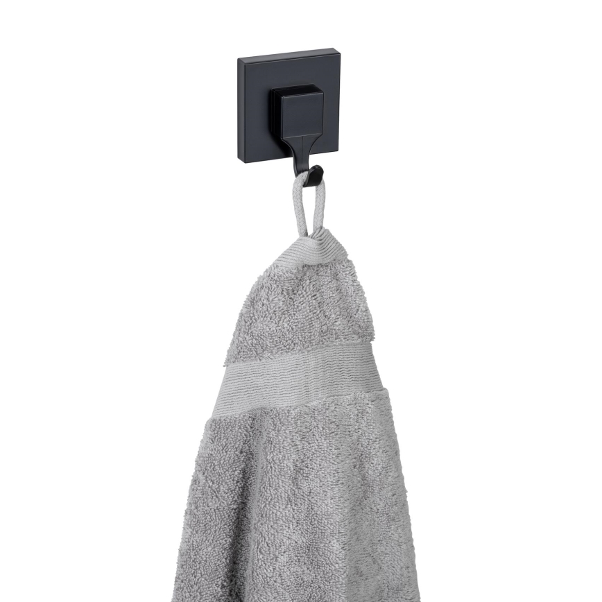 WENKO 71448800 - Kavelj VACUUM-LOC QUADRO ED 6x7 cm črna