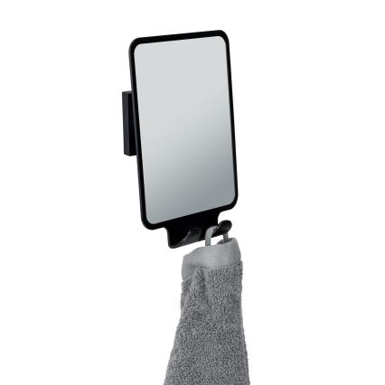 WENKO 71449800 - Ogledalo VACUUM-LOC QUADRO ED 14x19,5 cm črna