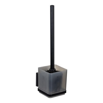 WENKO 71450800 - WC komplet VACUUM-LOC QUADRO ED 9,5x37 cm črna