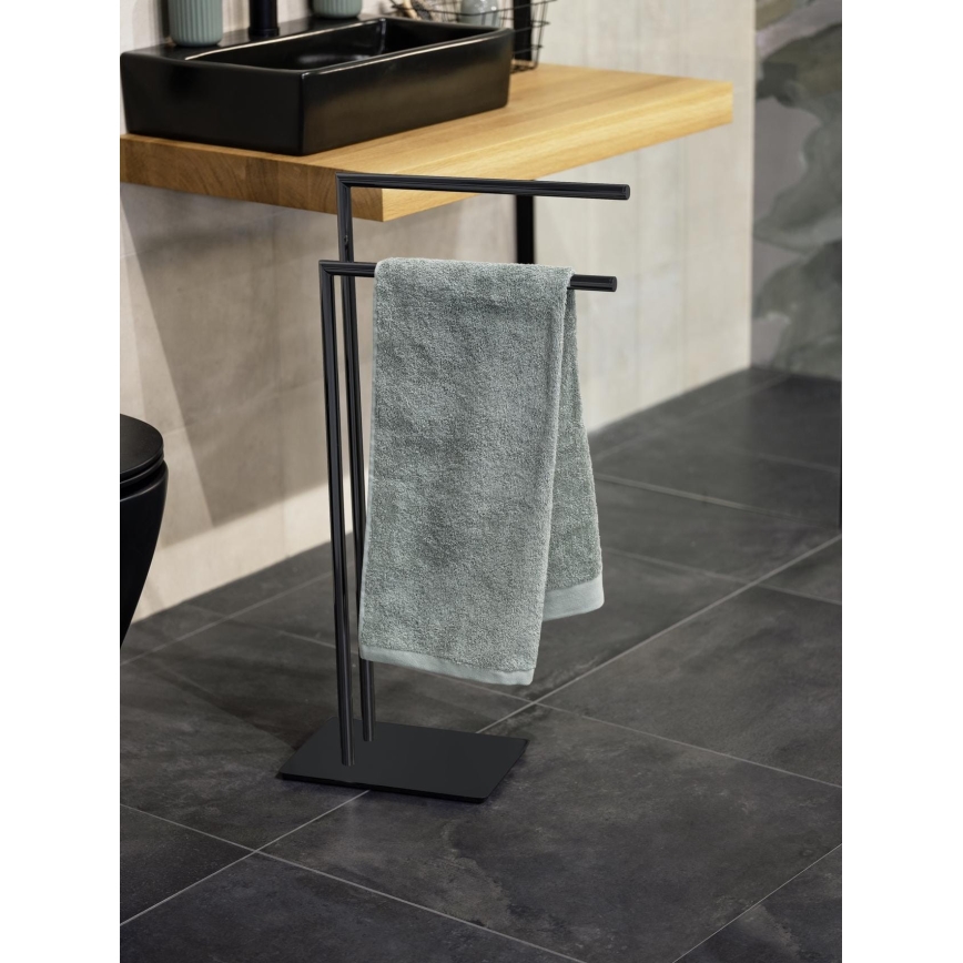 WENKO 71555800 - Stojalo za brisače RECCO 48x80,5 cm črno