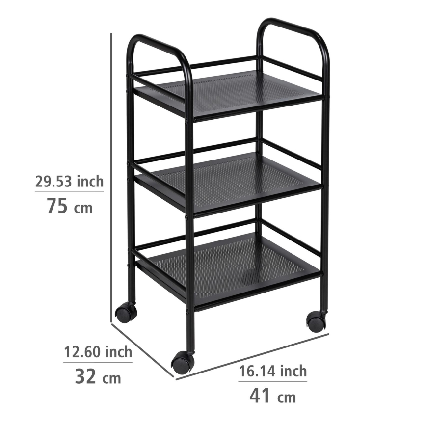 WENKO 71560800 - Voziček 41x75 cm črn