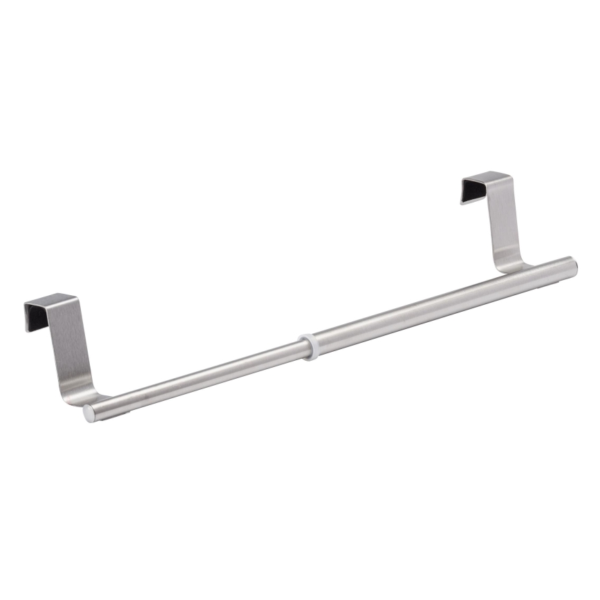 WENKO 79173100 - Nosilec za brisače TELESCOPE 7x6 cm, iz nerjavečega jekla, srebrne/črne barve