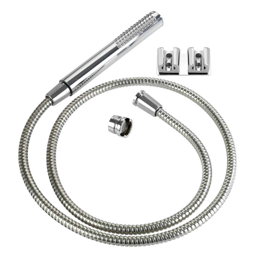 WENKO 81340100 - Tuš DUO 170x2,7 cm sijajni krom/srebrna/siva