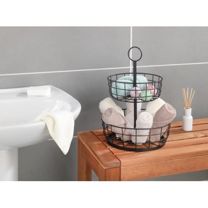 WENKO 88740800 - Koš LOFT 28x39 cm črne barve