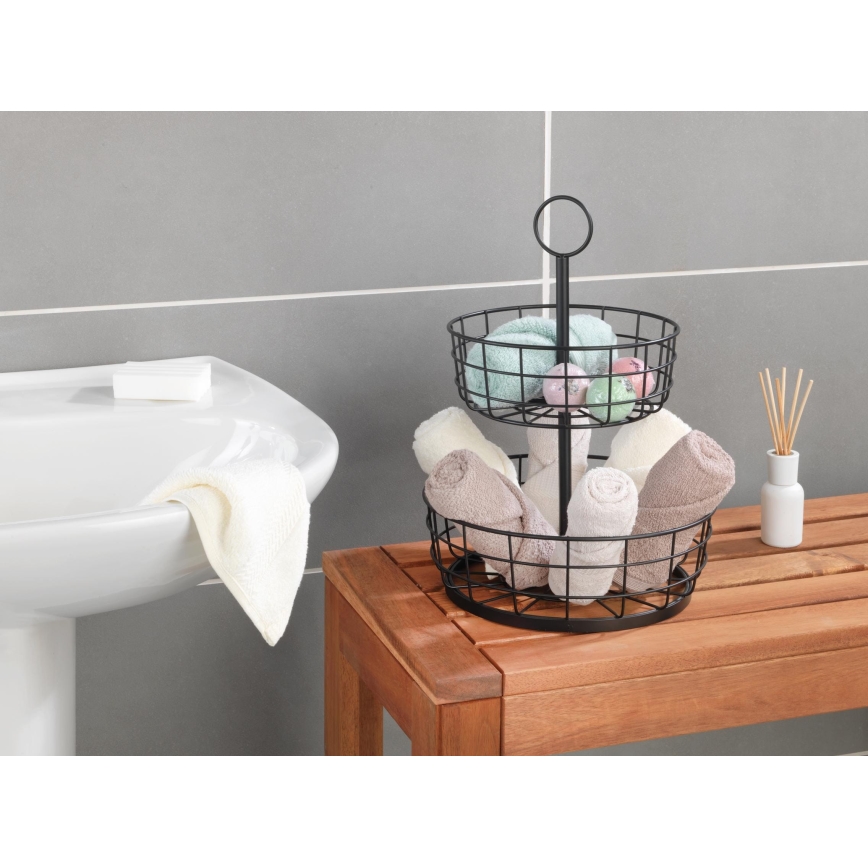 WENKO 88740800 - Koš LOFT 28x39 cm črne barve