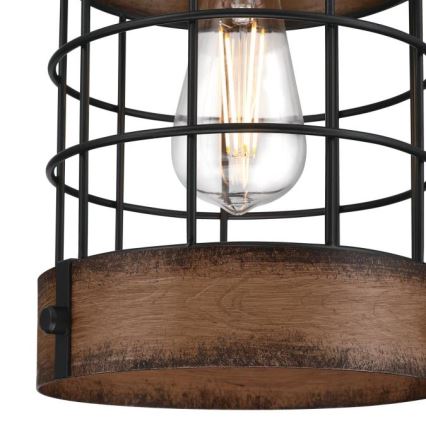Westinghouse 61179 - Lestenec na vrvici LANGSTON 1xE27/60W/230V barnwood