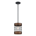 Westinghouse 61179 - Lestenec na vrvici LANGSTON 1xE27/60W/230V Ø 19 cm barnwood
