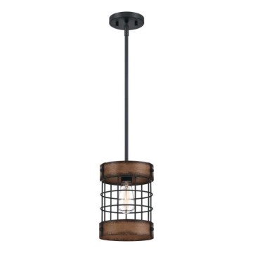 Westinghouse 61179 - Lestenec na vrvici LANGSTON 1xE27/60W/230V Ø 19 cm barnwood