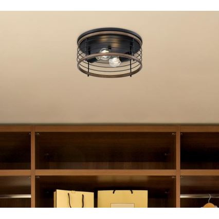 Westinghouse 61250 - Stropna svetilka ACKTON 2xE27/60W/230V barnwood