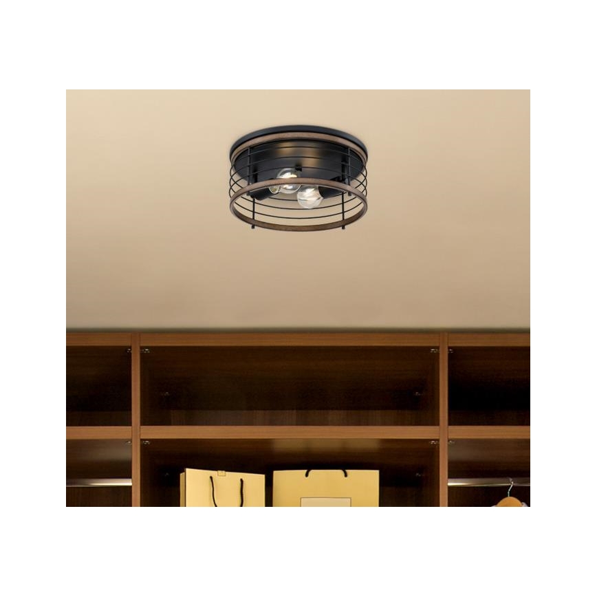 Westinghouse 61250 - Stropna svetilka ACKTON 2xE27/60W/230V barnwood