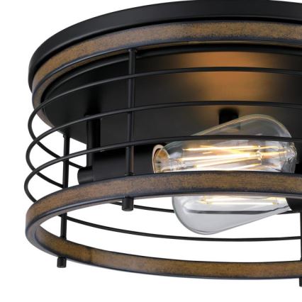 Westinghouse 61250 - Stropna svetilka ACKTON 2xE27/60W/230V barnwood