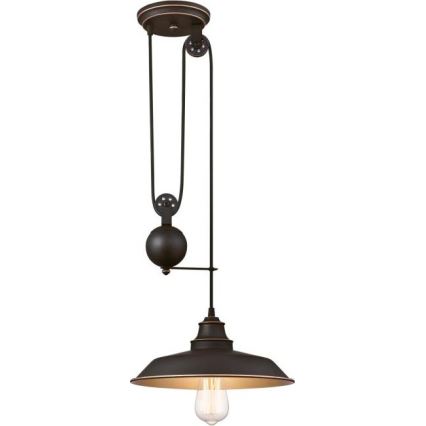 Westinghouse 6363240 - LED lestenec na kablu IRON HILL 1xE27/60W/230V, premer 31 cm