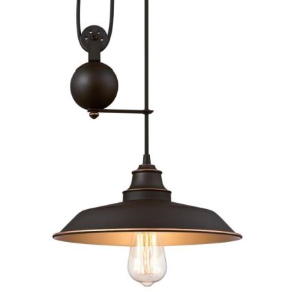 Westinghouse 6363240 - LED lestenec na kablu IRON HILL 1xE27/60W/230V, premer 31 cm