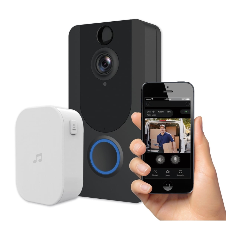 Wi-Fi brezžični zvonec s kamero 1080p IP64