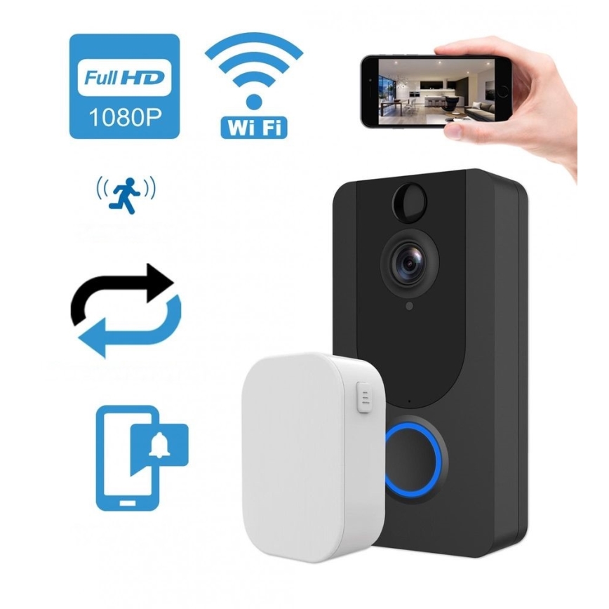 Wi-Fi brezžični zvonec s kamero 1080p IP64
