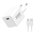 Winner Group- Adapter za hitro polnjenje 1xUSB-C PD 20W + USB kabel USB-C / USB-C 1m