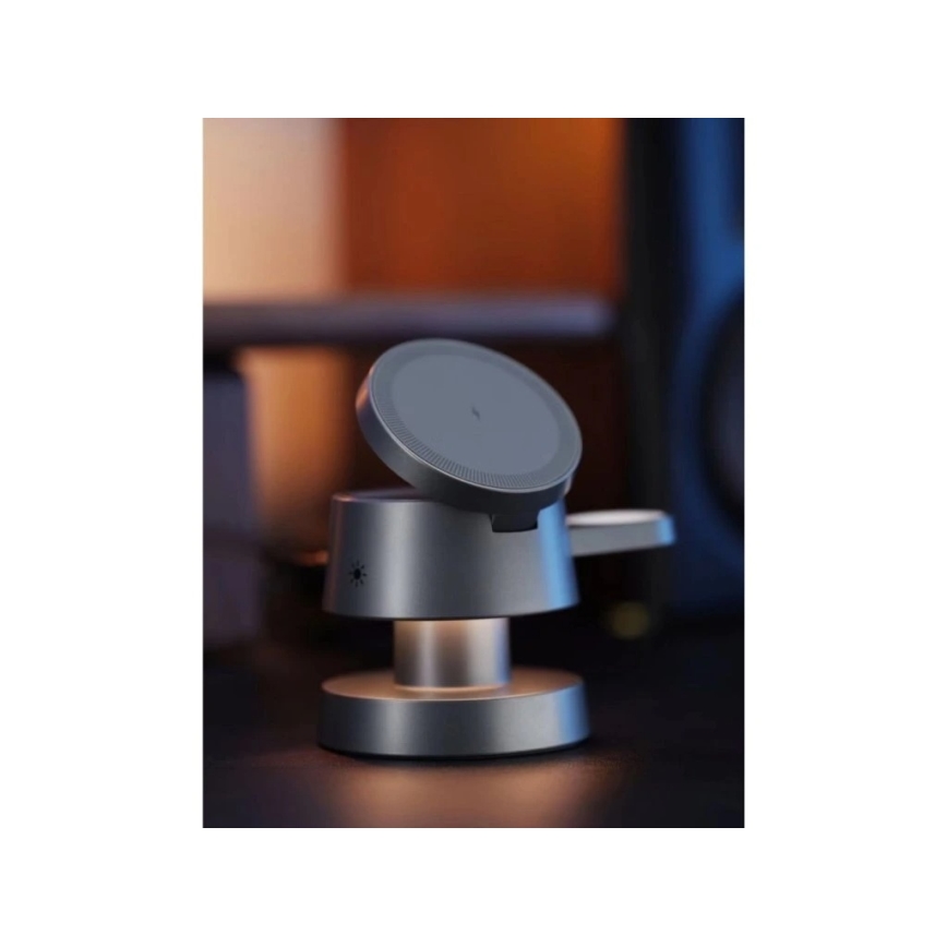 Winner Group - Brezžični polnilec 4v1 MUSH8OOM 27W antracit