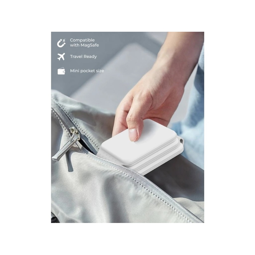 Winner Group - Brezžični zložljiv 3 v 1 polnilec MAXFLEX 22,5W, bel